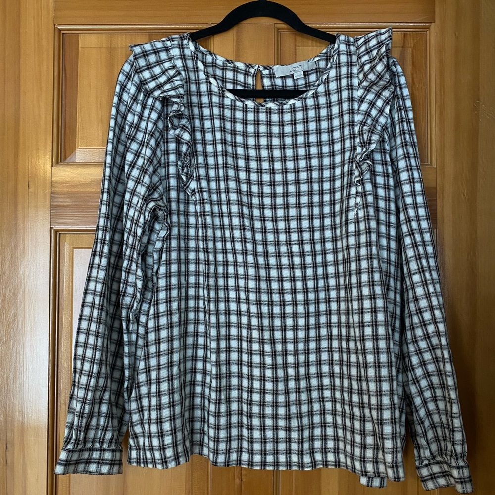 Plaid Blouse - LOFT